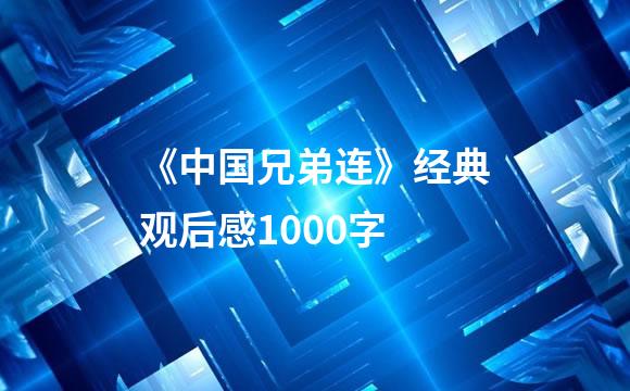 《中国兄弟连》经典观后感1000字