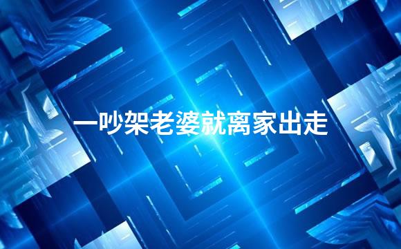 一吵架老婆就离家出走