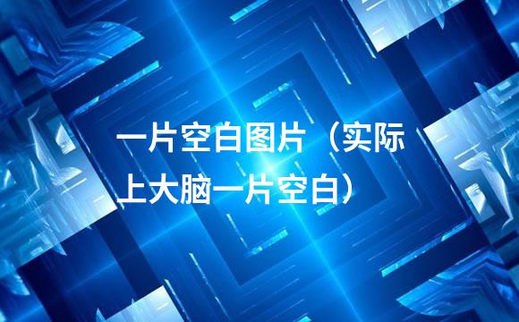 一片空白图片（实际上大脑一片空白）