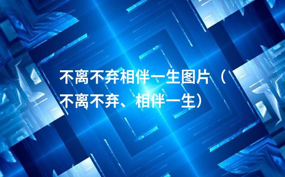 不离不弃相伴一生图片（不离不弃、相伴一生）