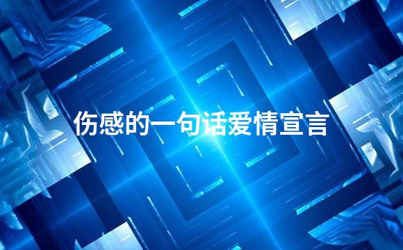 伤感的一句话爱情宣言