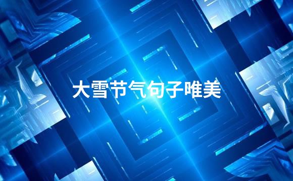 大雪节气句子唯美