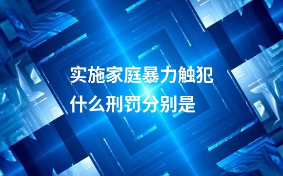 实施家庭暴力触犯什么刑罚分别是