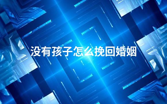 没有孩子怎么挽回婚姻
