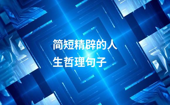 简短精辟的人生哲理句子