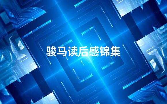 骏马读后感锦集