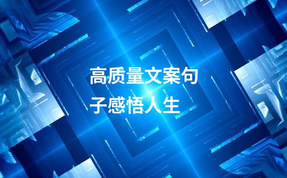 高质量文案句子感悟人生